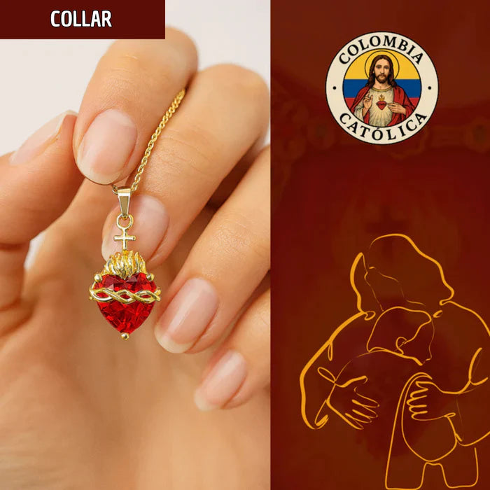 KIT COMPLETO COLLAR + ANILLO SAGRADO CORAZÓN + ENVÍO GRATIS