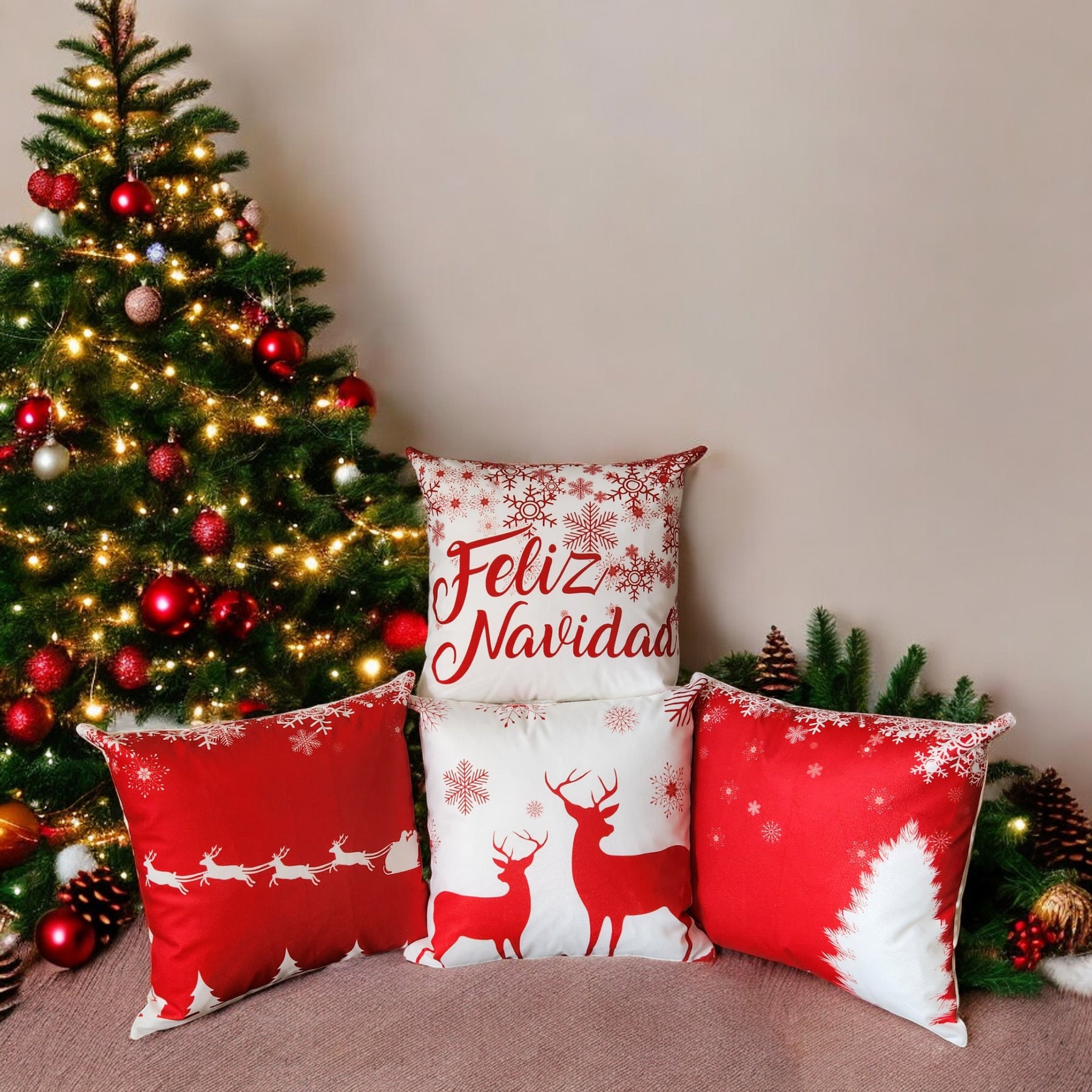 COJINES NAVIDEÑOS - OFERTA LIMITADA: 30% OFF + COMPRE 3, LEVE 4 🤩