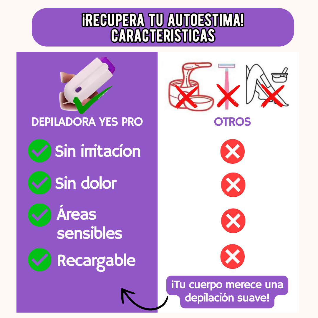 DEPILADORA YES PRO - OFERTA LIMITADA: 50%OFF + REGALO 🤩