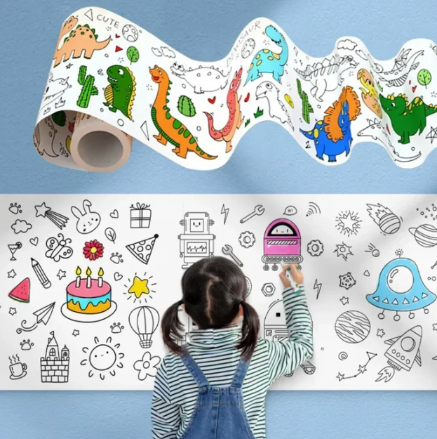 PINTAFUN™ - ROLLO DE PAPEL 3 METROS PARA COLOREAR