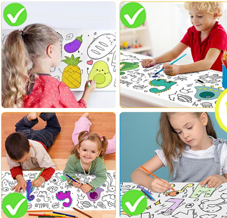 PINTAFUN™ - ROLLO DE PAPEL 3 METROS PARA COLOREAR