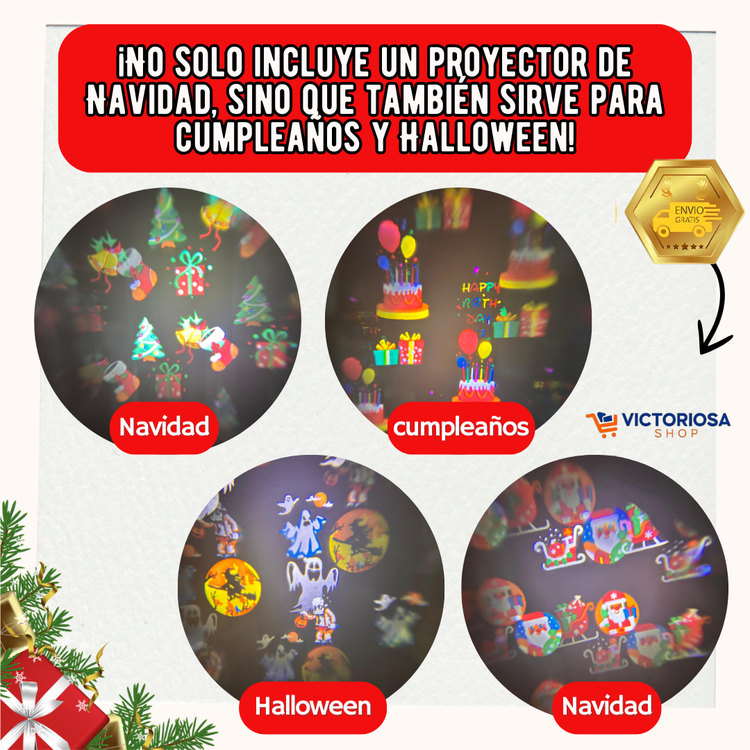 PROYECTOR DE LUCES NAVIDENÃS - OFERTA LIMITADA: 30% OFF + ENVÍO GRATIS 🤩