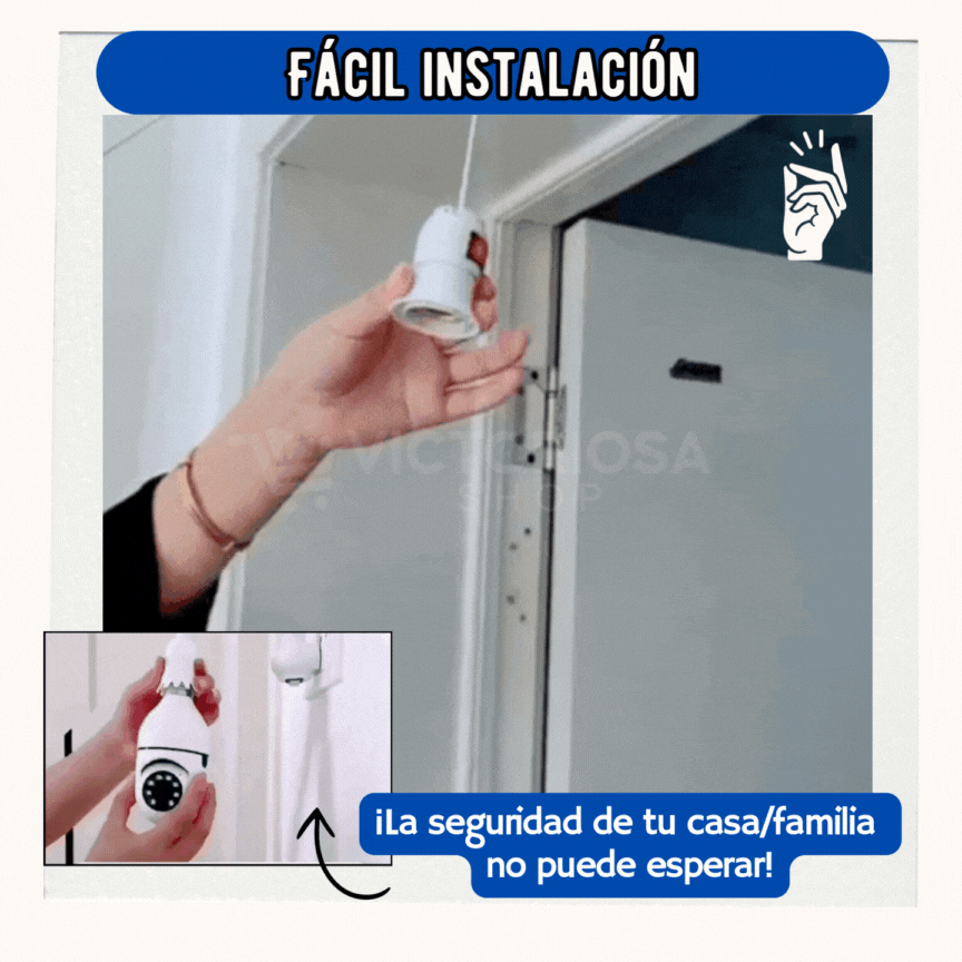 CÁMARA DE SEGURIDAD WIFI BULBEYE 360º - OFERTA LIMITADA: 50%OFF + REGALO 🤩🤩