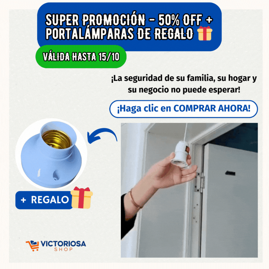 CÁMARA DE SEGURIDAD WIFI BULBEYE 360º - OFERTA LIMITADA: 50%OFF + REGALO 🤩🤩