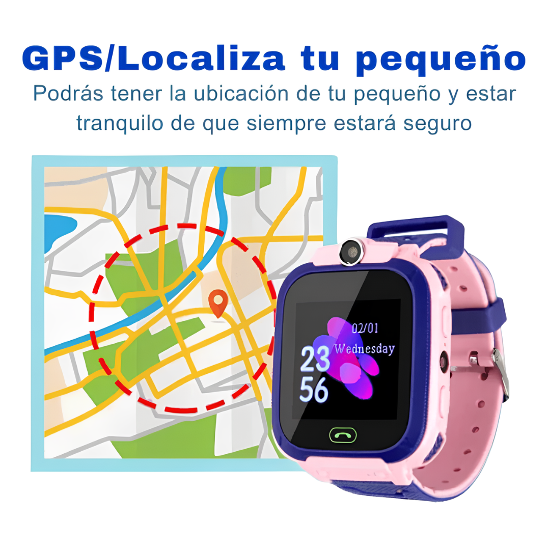 SAFEKID Q12® - SmartWatch para Niños: GPS +Llamada directas + Cámara y Otros