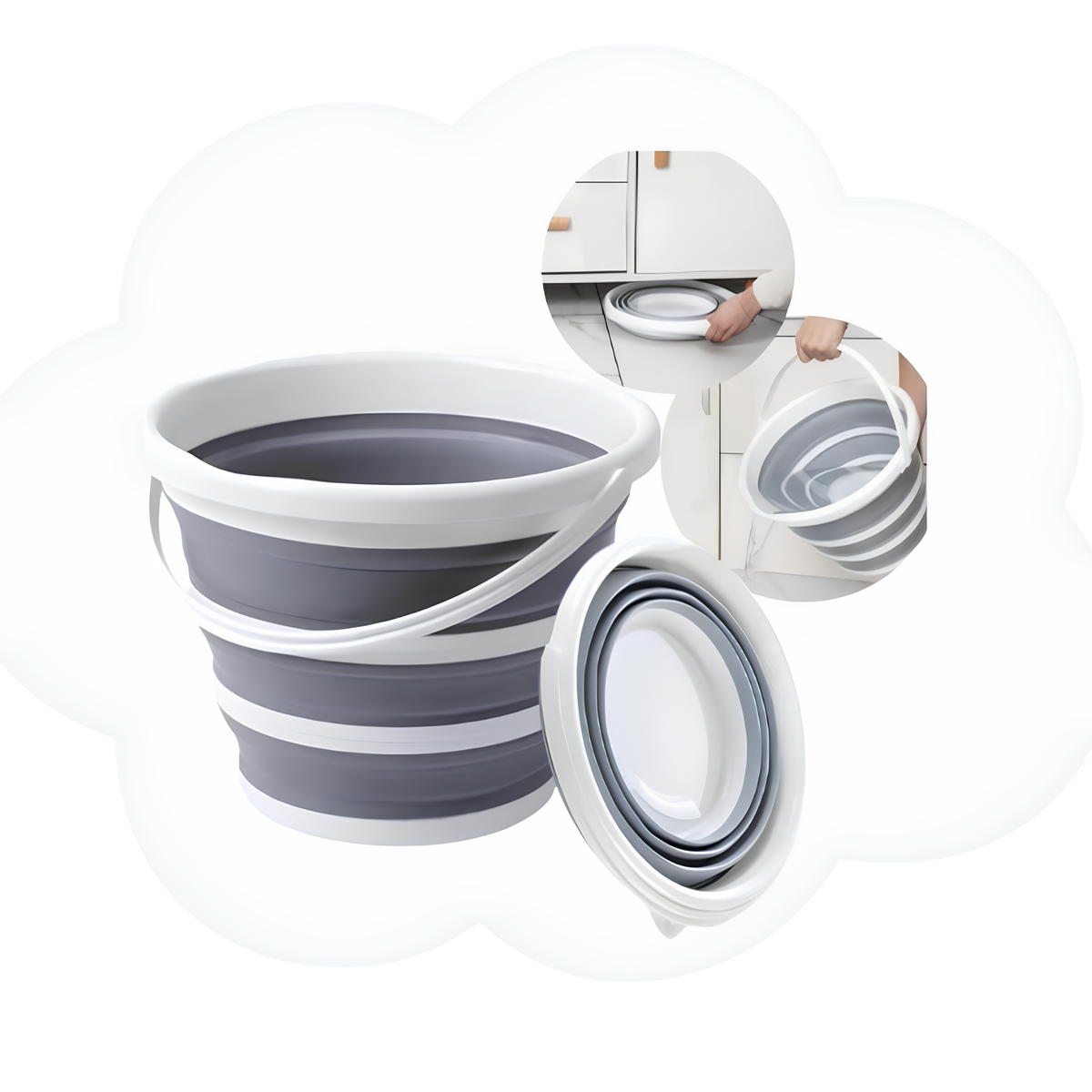 BALDE PORTÁTIL PLEGABLE 10 LITROS - 30%OFF + ENVÍO GRATIS 🤩