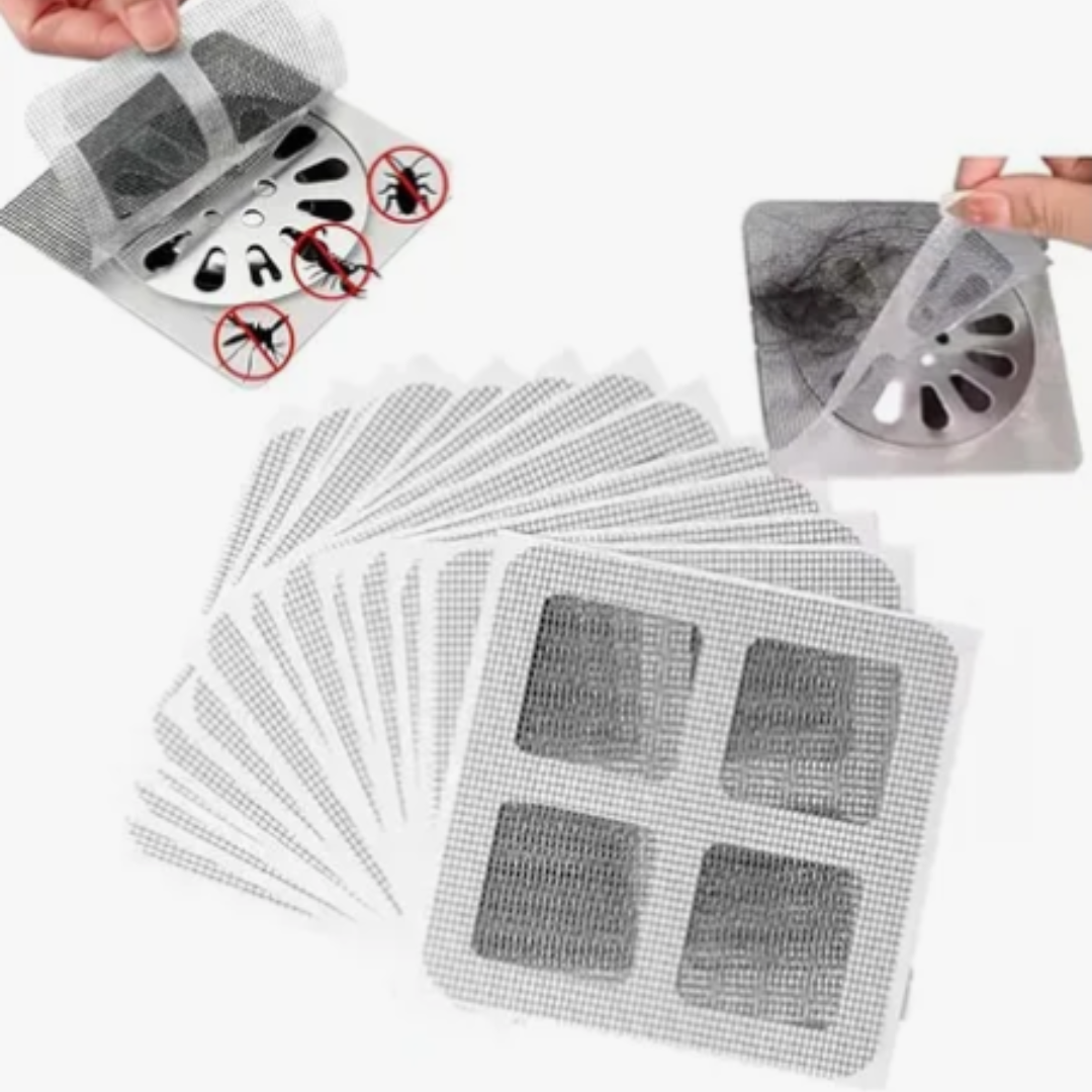 FILTROS ADHESIVOS ANTI ATASCOS Y INSECTOS (15 UN + 🎁 5 GRATIS 🎁) – para sifón del baño, ducha, fregadero de cocina y más - 💥 50%0FF + ENVÍO GRATIS 💥