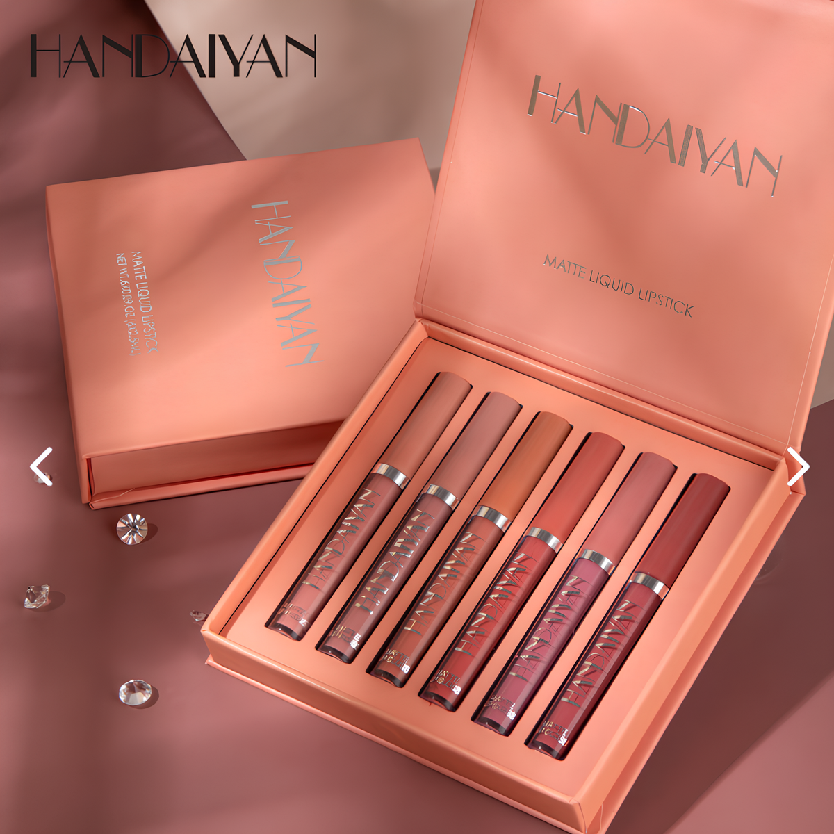 ⚜️ SET 6 LABIALES MATE LUJO HANDAIYAN: 30%OFF + ENVÍO GRATIS + 🎁 REGALO ESPECIAL