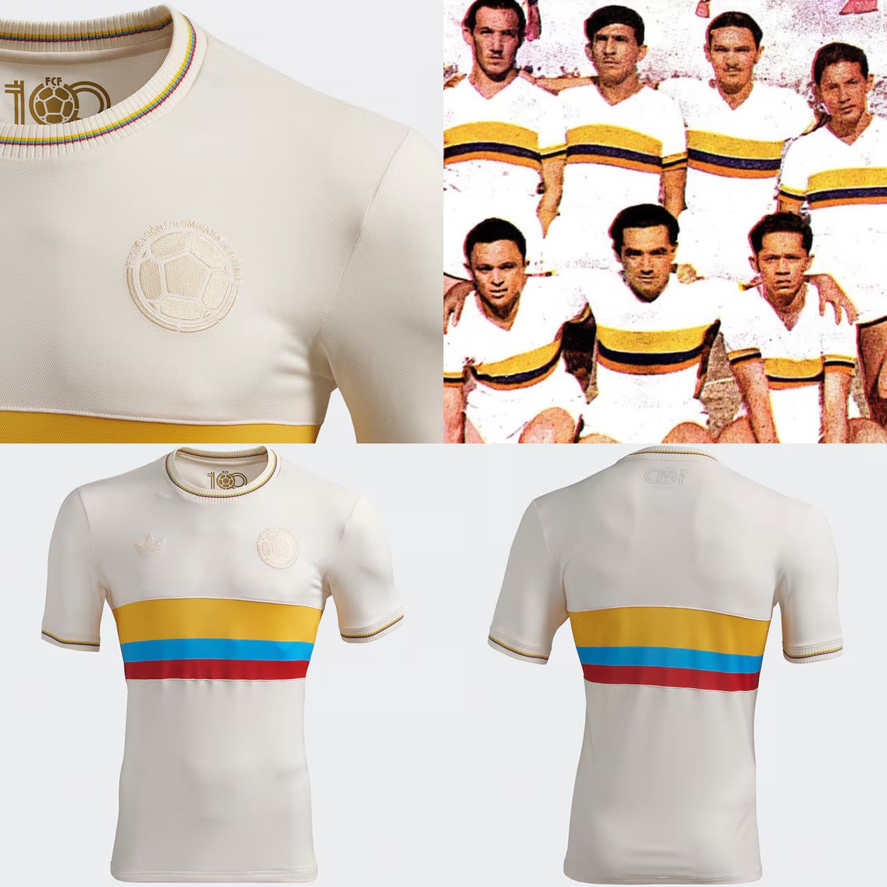 🏆 PROMOCIÓN CENTENARIO: SET 2 UNIDADES - CAMISETA CENTENARIA DE LA SELECCIÓN COLOMBIA 💛💙❤️ + ENVÍO GRATIS (EDICIÓN ESPECIAL)