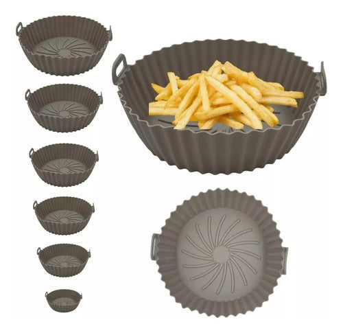 KIT CANASTAS DE SILICONA PARA AIR FRYER - 6 UNIDADES: 50% OFF + ENVÍO GRATIS + PAGO CONTRAENTREGA 🔥