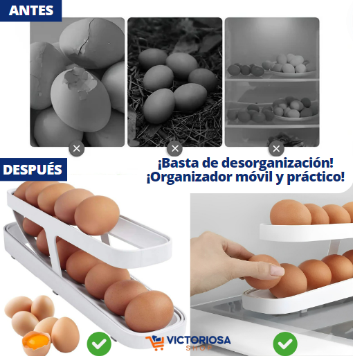 ORGANIZADOR DE HUEVOS - PARA 12/14 HUEVOS ¡A REVOLUCIÓN EN SU COCINA! 💙🧡 (ÚLTIMAS UNIDADES)