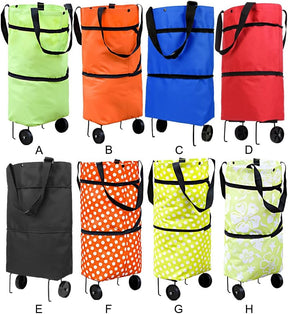 CARRITO DE COMPRAS PLEGABLE 2 EN 1 ROLLBAG - 30%OFF + ENVÍO GRATIS