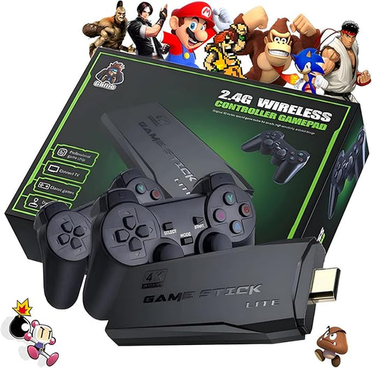 GAME STICK PRO 4K RETRO +10.000 JUEGOS - OFERTA LIMITADA: 50%OFF + 1 MANDO DE REGALO 🤩