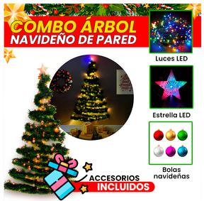 COMBO COMPLETO ÁRBOL NAVIDEÑO DE PARED - OFERTA LIMITADA: 30% OFF 🤩