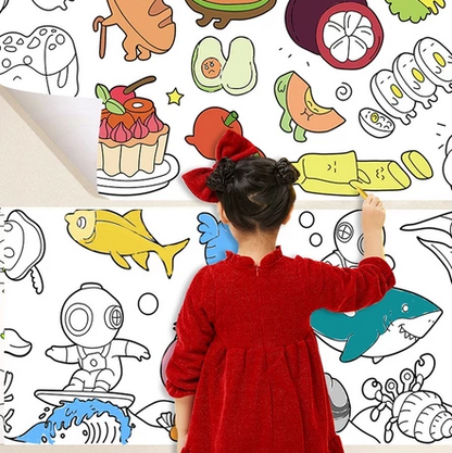 PINTAFUN™ - ROLLO DE PAPEL 3 METROS PARA COLOREAR