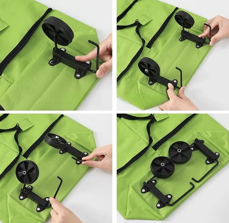 CARRITO DE COMPRAS PLEGABLE 2 EN 1 ROLLBAG - 30%OFF + ENVÍO GRATIS