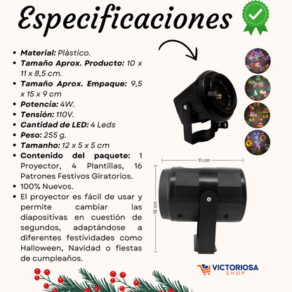 PROYECTOR DE LUCES NAVIDENÃS - OFERTA LIMITADA: 30% OFF + ENVÍO GRATIS 🤩