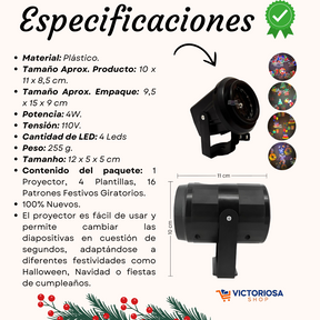 PROYECTOR DE LUCES NAVIDENÃS - OFERTA LIMITADA: 30% OFF + ENVÍO GRATIS 🤩