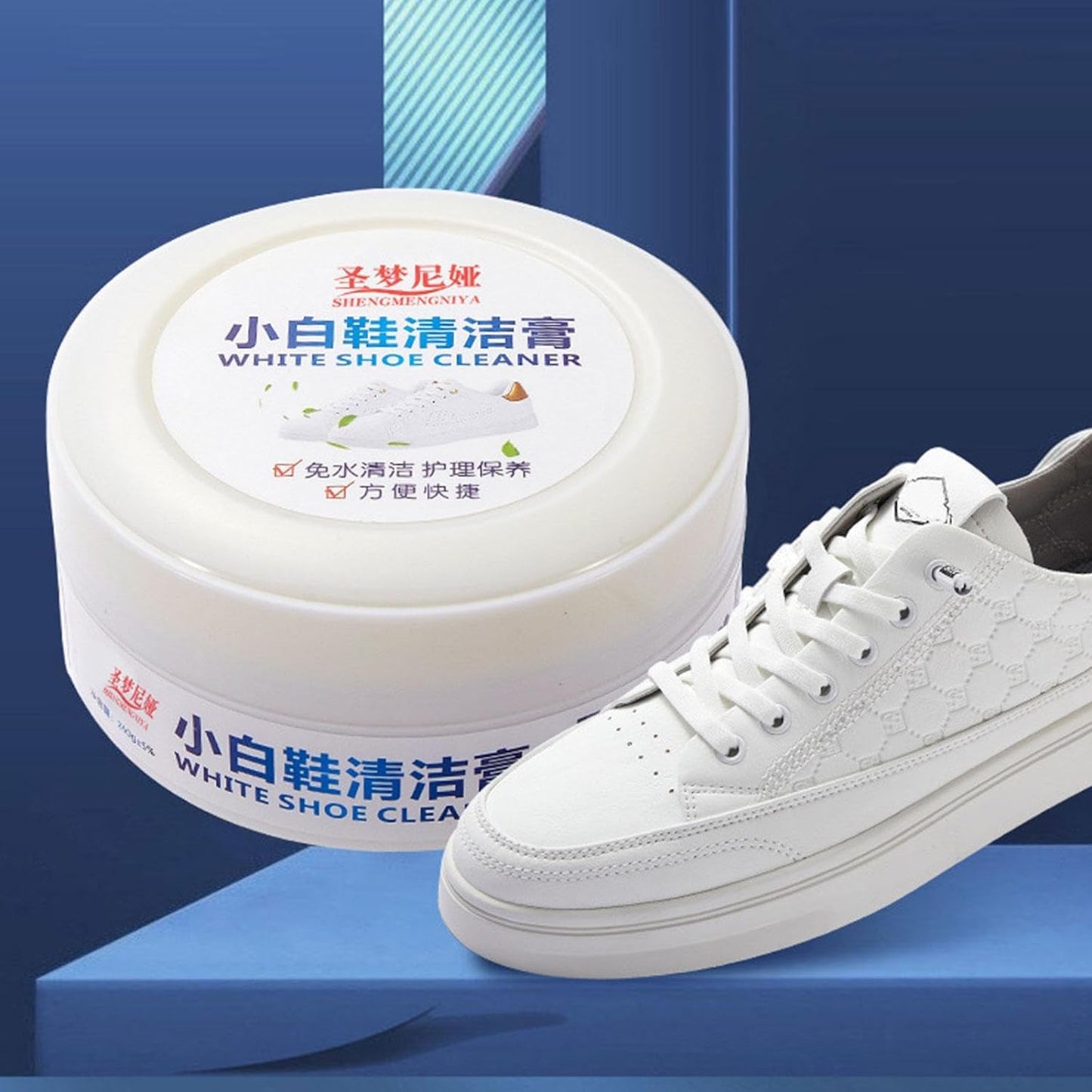 ÚLTIMAS UNIDADES - 30% OFF + ENVÍO GRATIS 🔥 - CREMA LIMPIADORA WHITESHOECLEANER® + ESPONJA DE REGALO 🧽✨ ¡ADIÓS A LOS ZAPATOS SUCIOS!