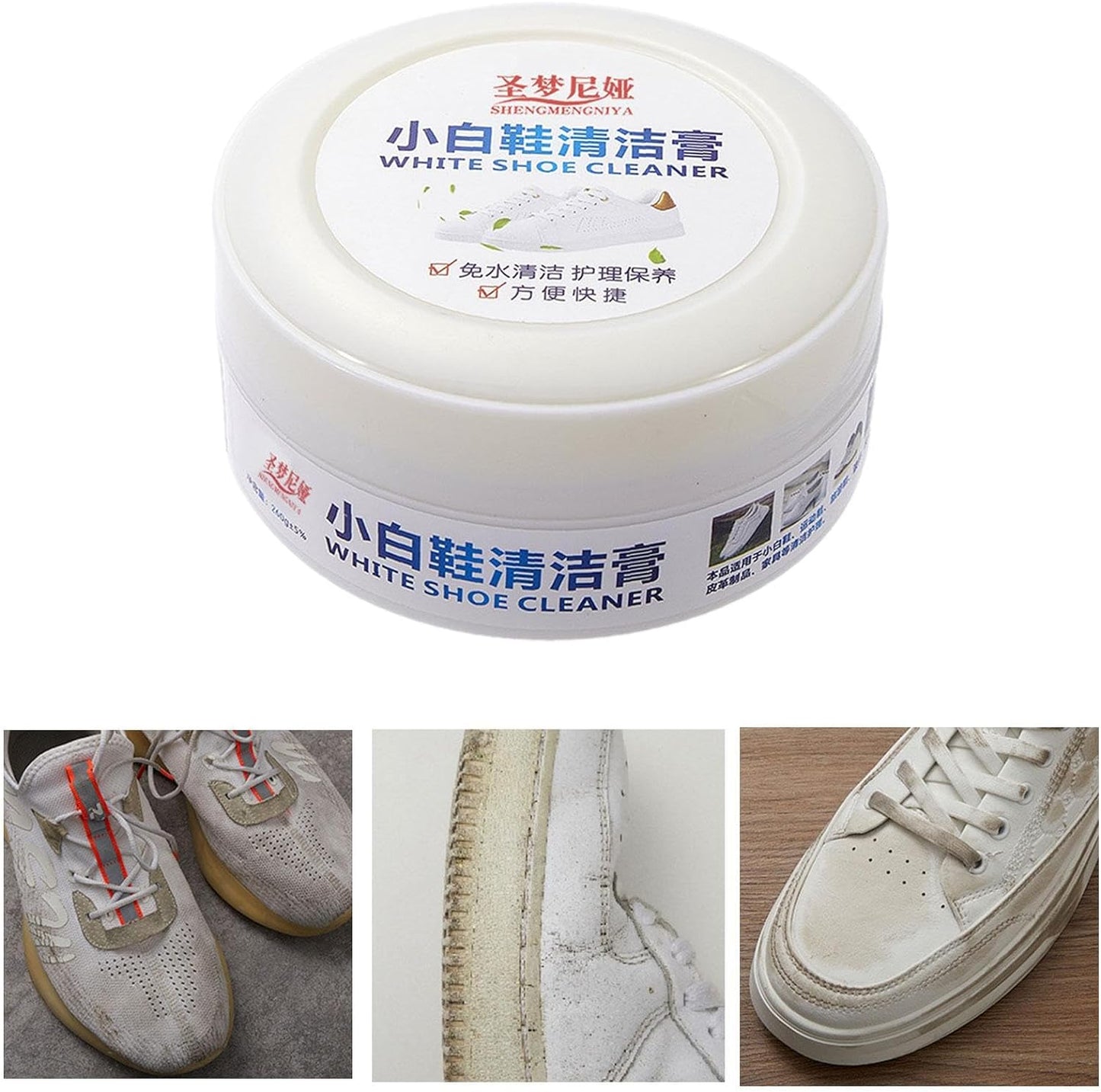 ÚLTIMAS UNIDADES - 30% OFF + ENVÍO GRATIS 🔥 - CREMA LIMPIADORA WHITESHOECLEANER® + ESPONJA DE REGALO 🧽✨ ¡ADIÓS A LOS ZAPATOS SUCIOS!