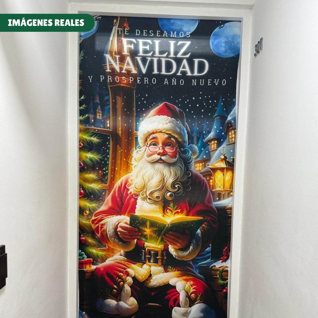 FUNDA NAVIDEÑA PARA PUERTA 30% OFF + ENVÍO GRATIS Y PAGA AL RECIBIR