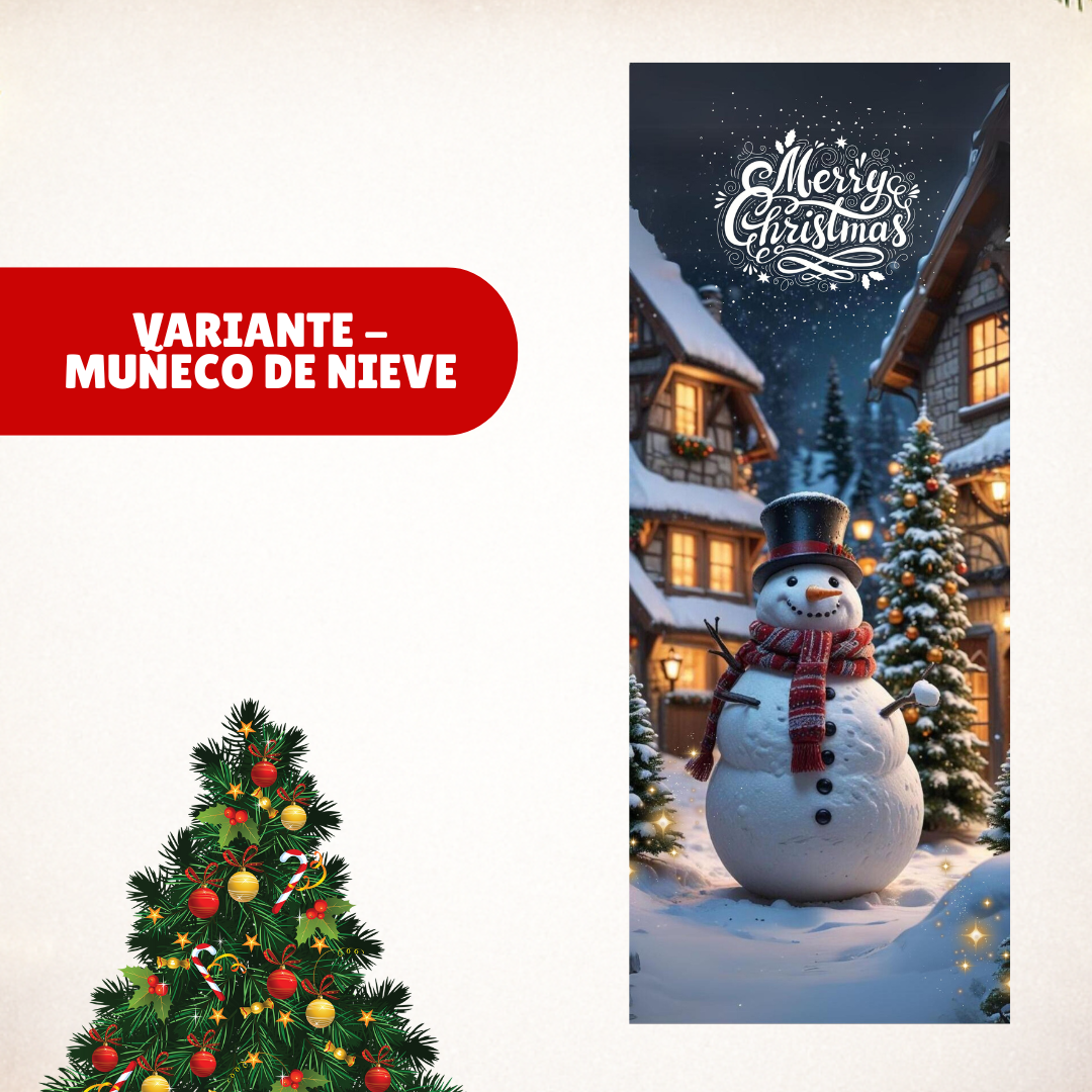 FUNDA NAVIDEÑA PARA PUERTA 30% OFF + ENVÍO GRATIS Y PAGA AL RECIBIR