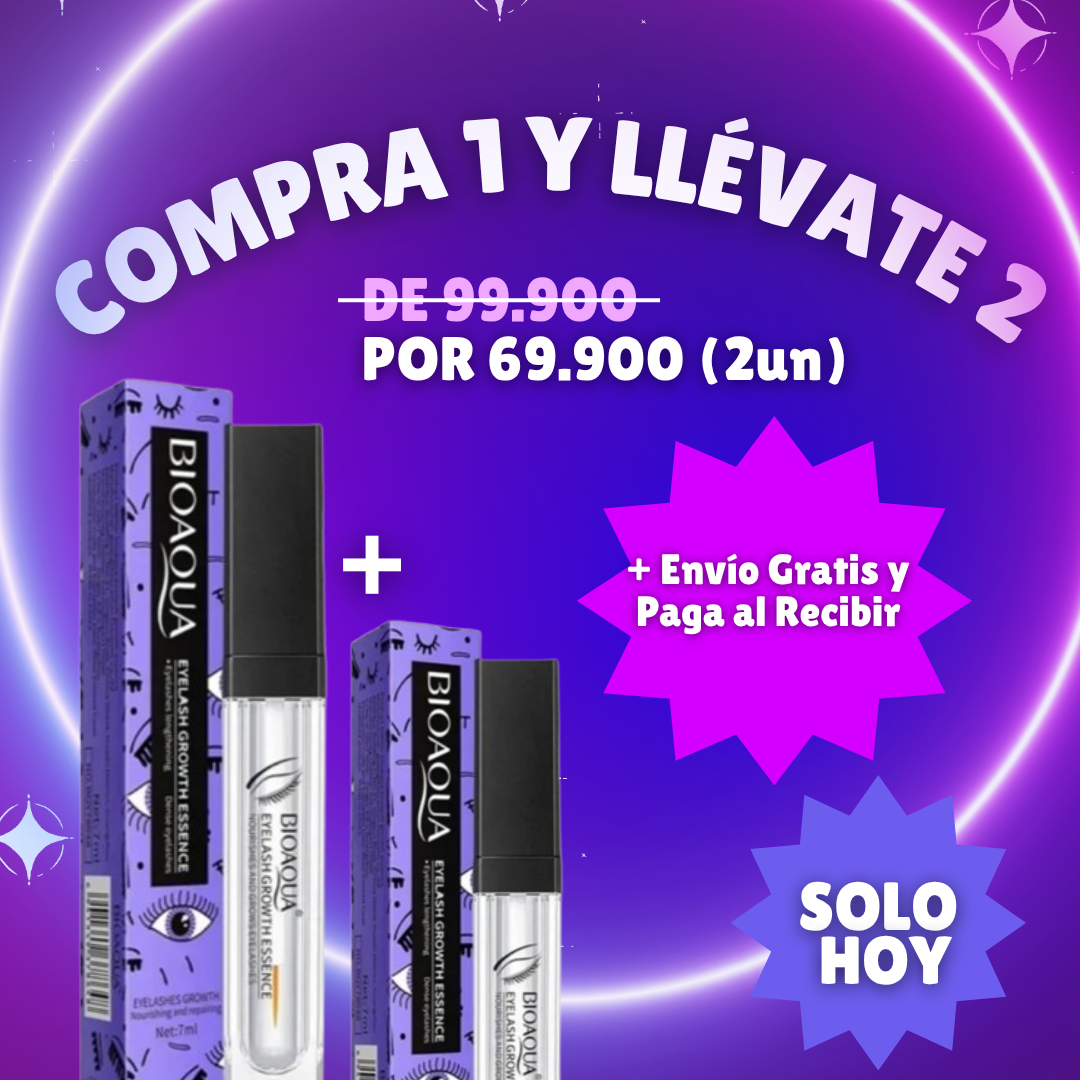 SUERO ALARGADOR DE PESTAÑAS BIOAQUA – 🔥 ¡MEGAPROMOCIÓN: COMPRA 1 Y LLÉVATE 2! 🚨 ENVÍO GRATIS Y PAGA AL RECIBIR