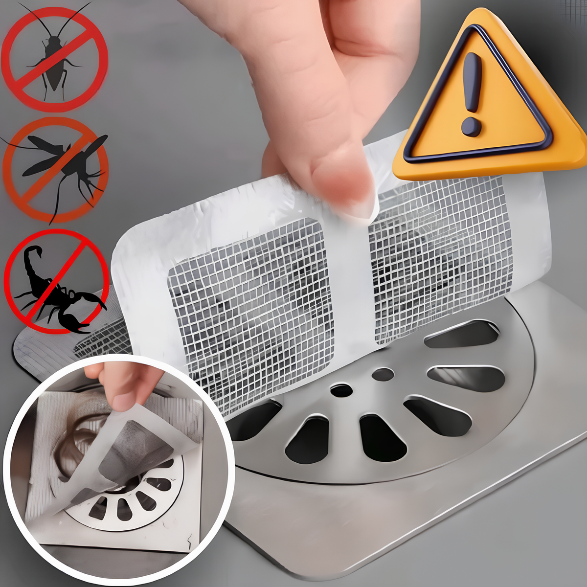 FILTROS ADHESIVOS ANTI ATASCOS Y INSECTOS (15 UN + 🎁 5 GRATIS 🎁) – para sifón del baño, ducha, fregadero de cocina y más - 💥 50%0FF + ENVÍO GRATIS 💥