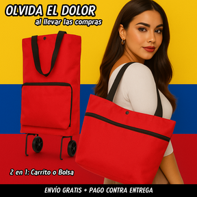 CARRITO DE COMPRAS PLEGABLE 2 EN 1 ROLLBAG - 30%OFF + ENVÍO GRATIS
