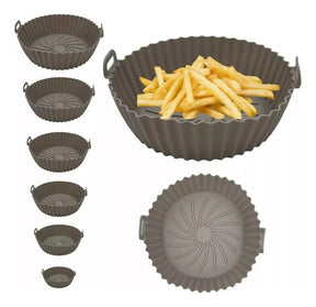KIT CANASTAS DE SILICONA PARA AIR FRYER - 6 UNIDADES: 50% OFF + ENVÍO GRATIS + PAGO CONTRAENTREGA 🔥