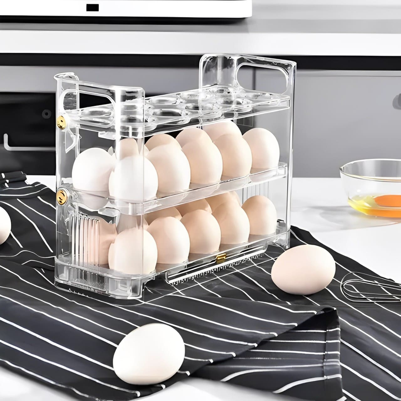 ORGANIZADOR DE HUEVOS DE 30 COMPARTIMENTOS: ¡A REVOLUCIÓN EN SU COCINA! 💙🧡 (ÚLTIMAS UNIDADES)  – ENVÍO GRATIS + PAGO CONTRAENTREGA 🔥